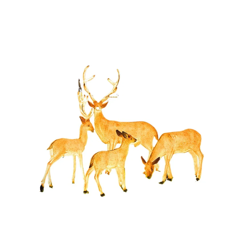 

Solar luminous elk big animal light outdoor waterproof park garden decorative