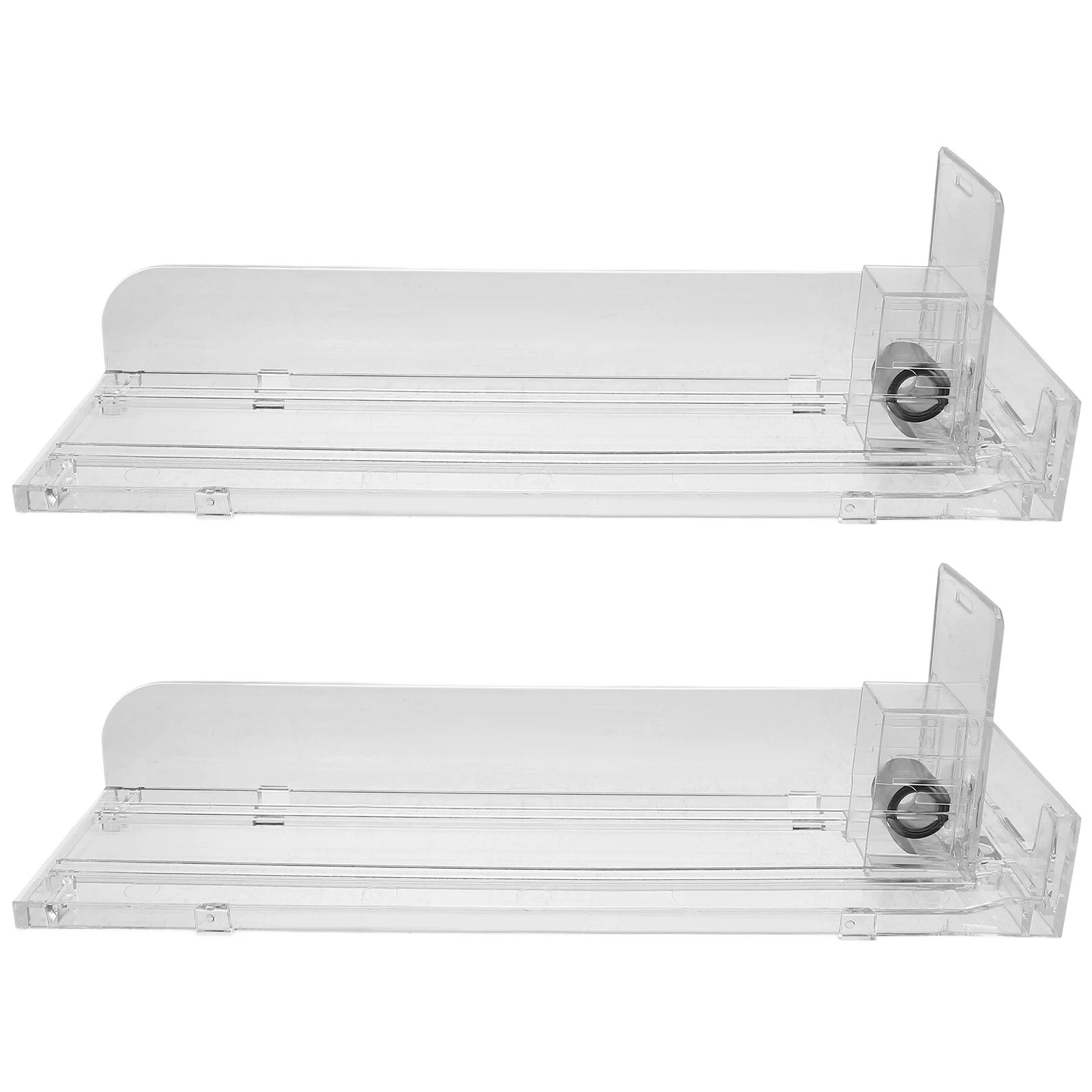 

2pcs Clear Auto Push Cigarette Showcase Rack 24cm Unilateral Smoke Candy Stand Durable Plastic Dispenser Store for Retail