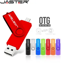 JASTER ad alta velocità 2 IN 1 USB 2.0 Pen Drive 128GB chiavette USB 64GB 32GB 16GB nero regalo creativo 8GB 4GB