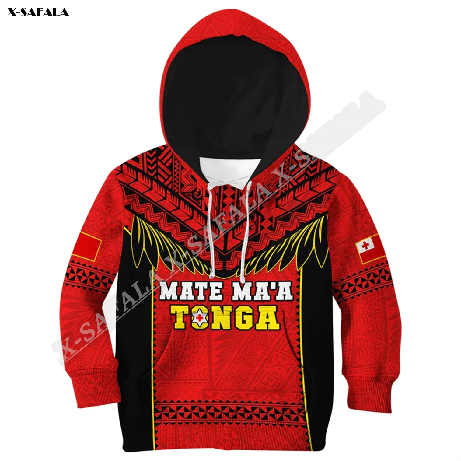 Tonga Rugby Mate Maa Pacific Ngatu 3D Print Hoodie Men's Kids Child Size Outwear Shirt Pullover Sweatshirt Jersey  Young