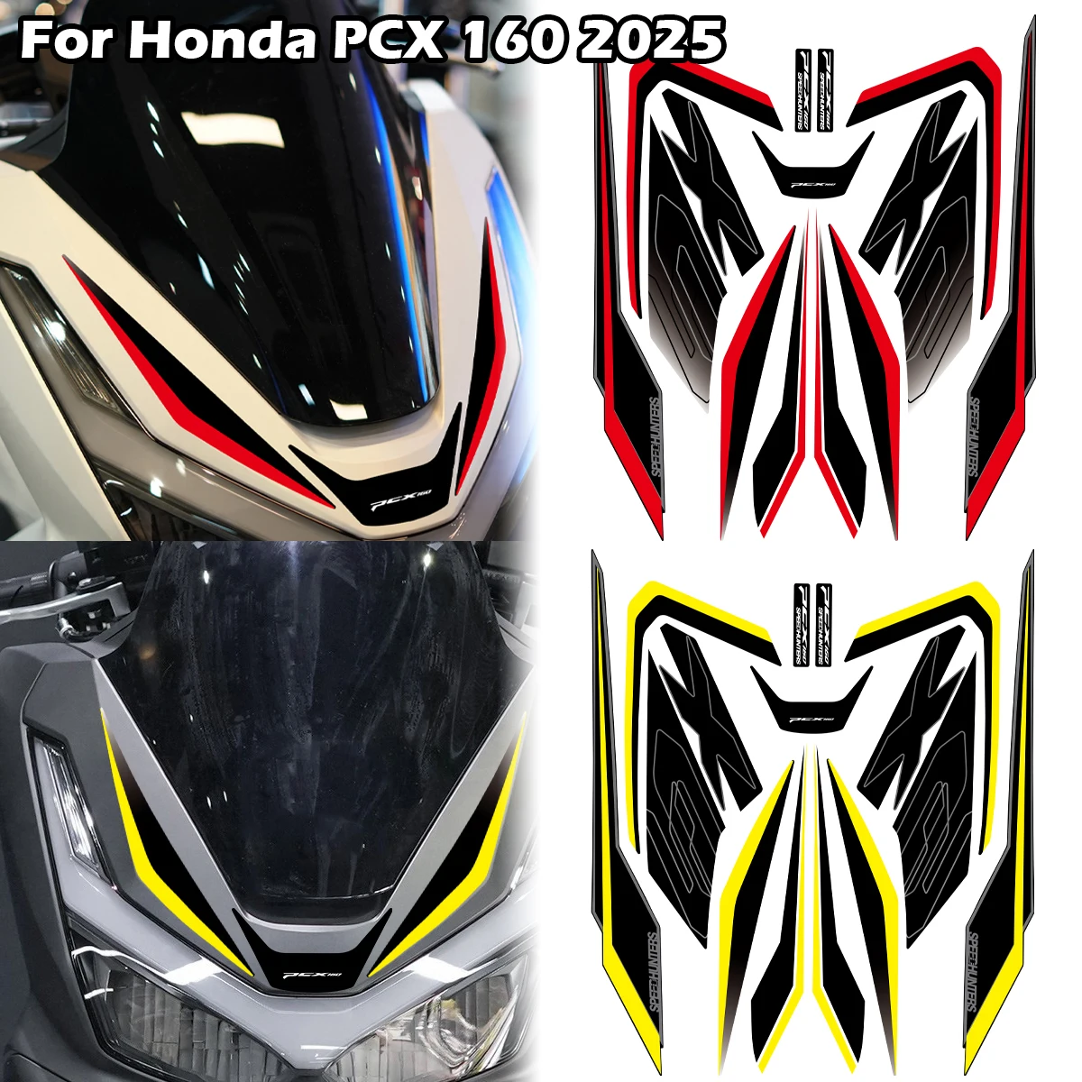 

For Honda 2025 PCX160 PCX 160 pcx160 Motorcycle Scooter Body Decoration Stickers Moto Head Modified Decals Accessories