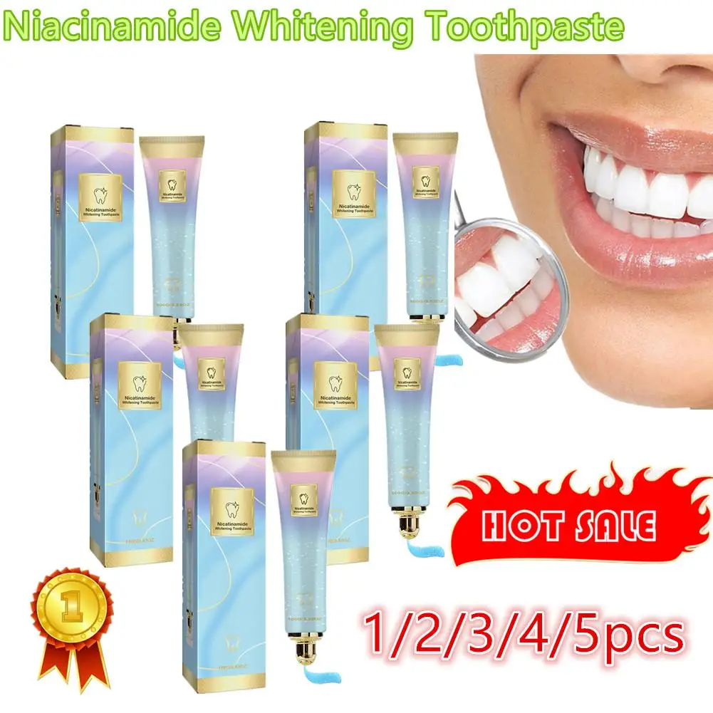 LOT Niacinamide Whitening Toothpaste Oral Cleaning Teeth Cleaning Brighten Teeth Teeth Care Refreshing Breath Toothpaste 100g