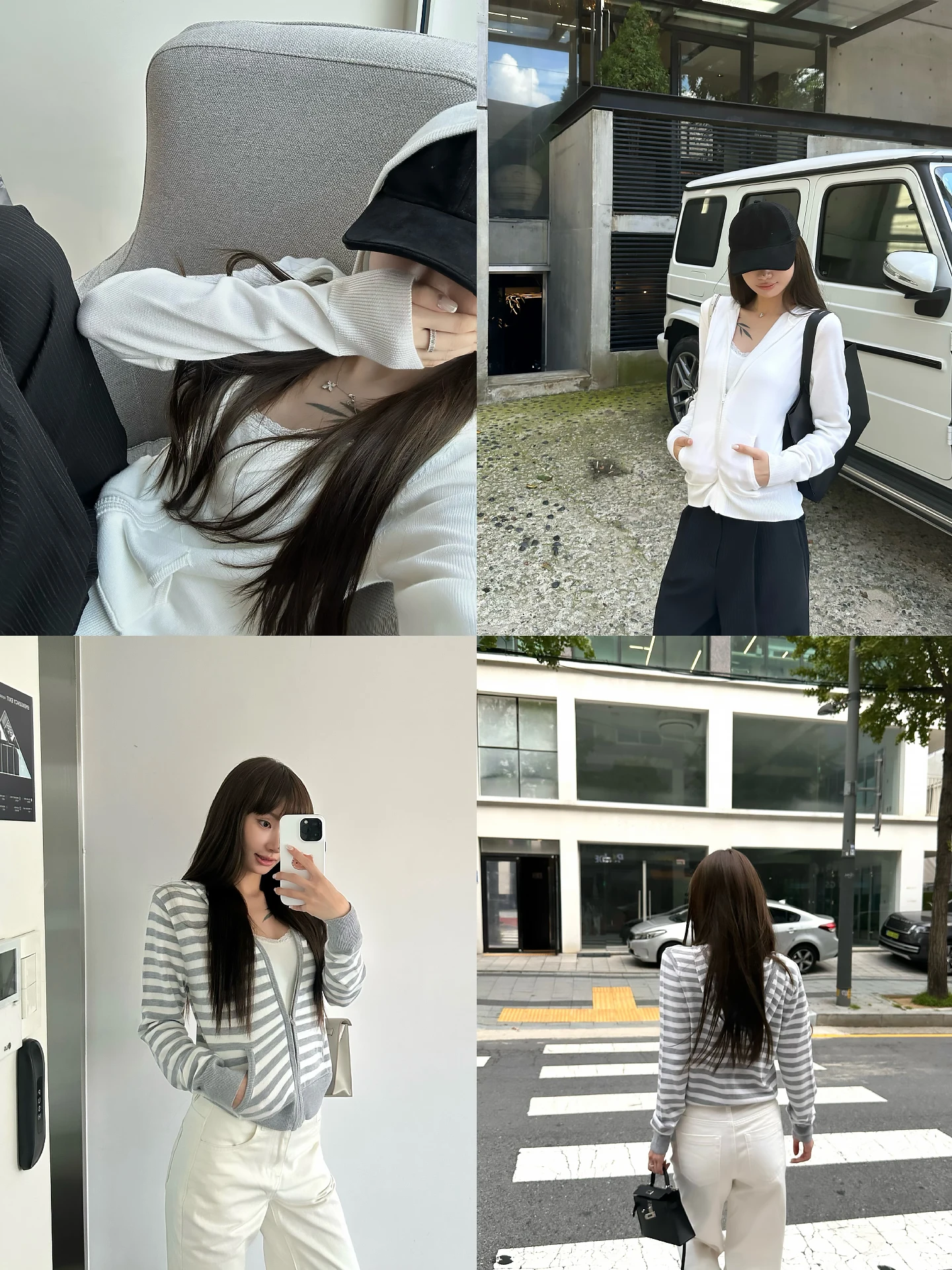 

NOSEMADE "Nini" Design Hooded Knitted Cardigan Women's Autumn Commute Versatile Striped ort Outerwear Breathable Skin-friendly