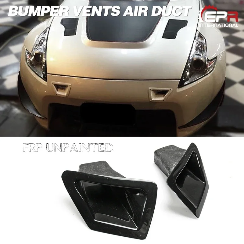 

Car Accessories For Nissan 370Z Z34 FRP Fiber Glass Front Bumper Duct Set Fiberglass Air Vent Cover Drift Part Tuning Trim