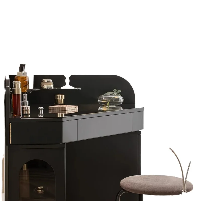 

Small apartment bedroom corner dresser integrated modern simple light luxury Internet celebrity corner ins wind corner makeup