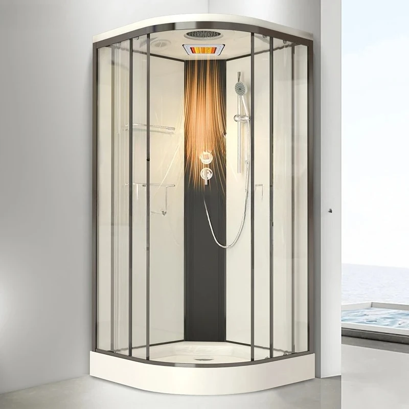 integral shower room integrated household fully enclosed simple glass bath room arc fan bath room