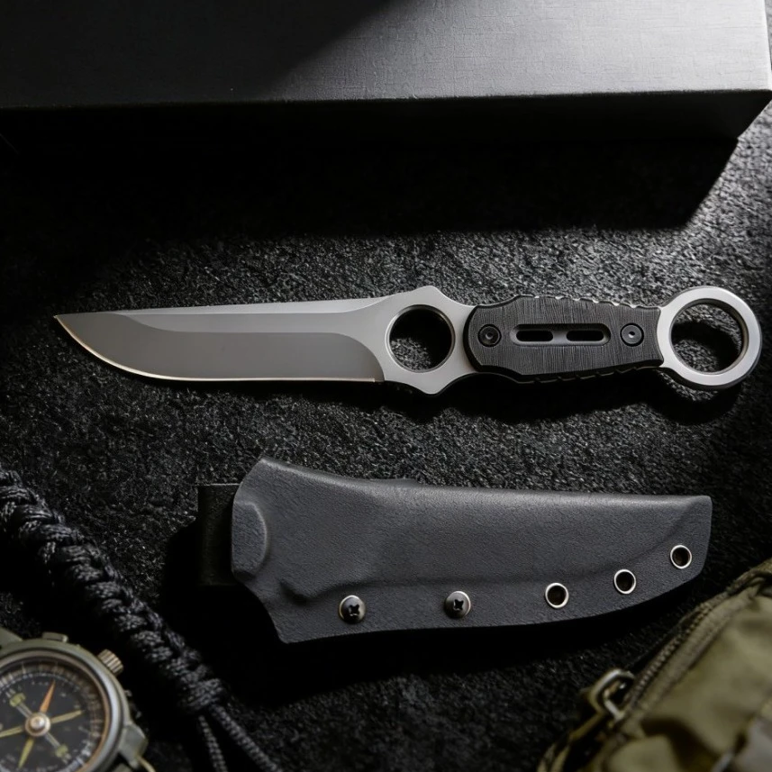 

High Hardness Tactics Kydex Sheath Knife 8CR13MOV Blade G10 Handle Outdoor Wilds Hunting Knife Combat Survival Camping Tools