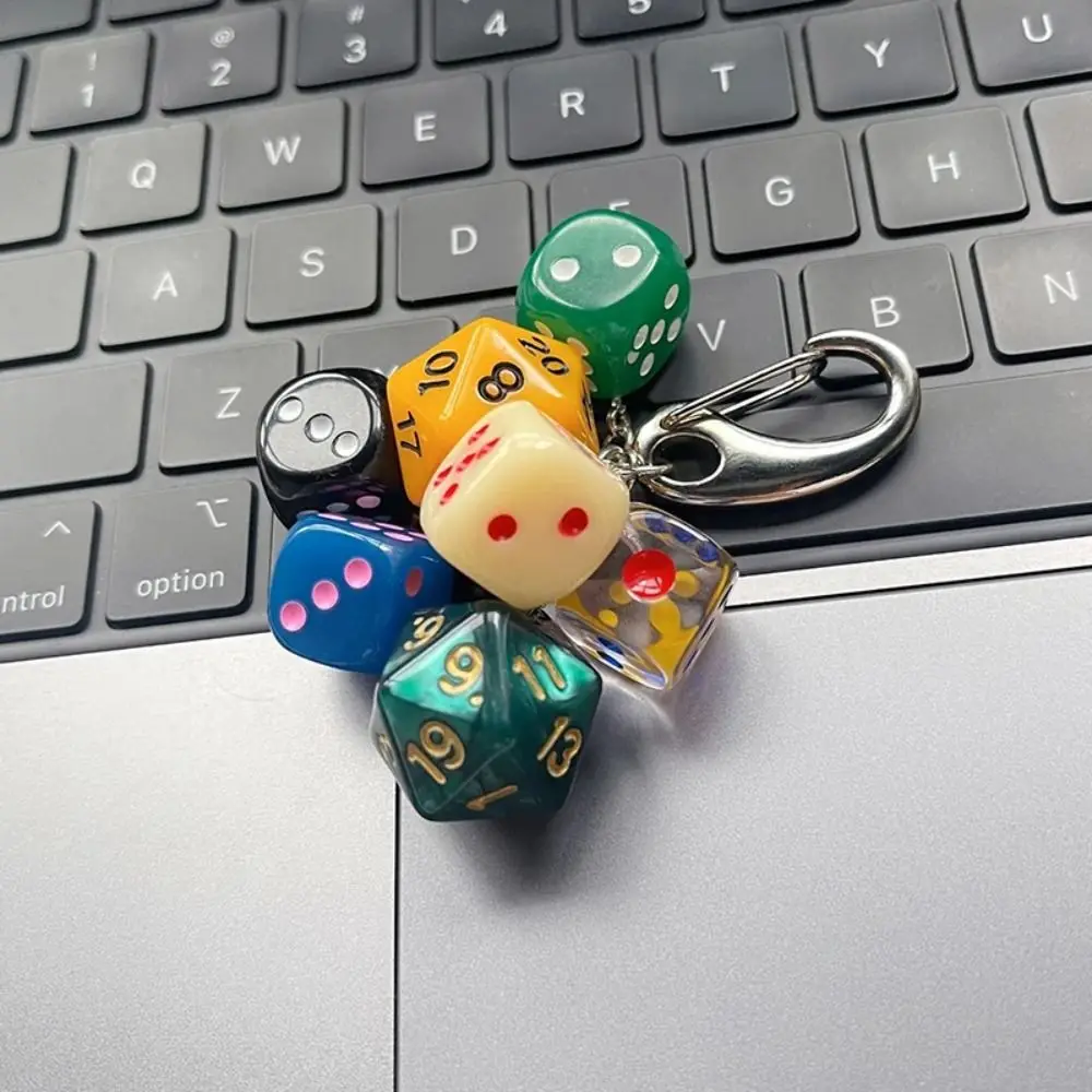 Multi Element Waist Hanging Decorative Keychain Vintage Belt Buckle Bag Pendant Creative Lucky Grape Skewer Chain Dice Keychain