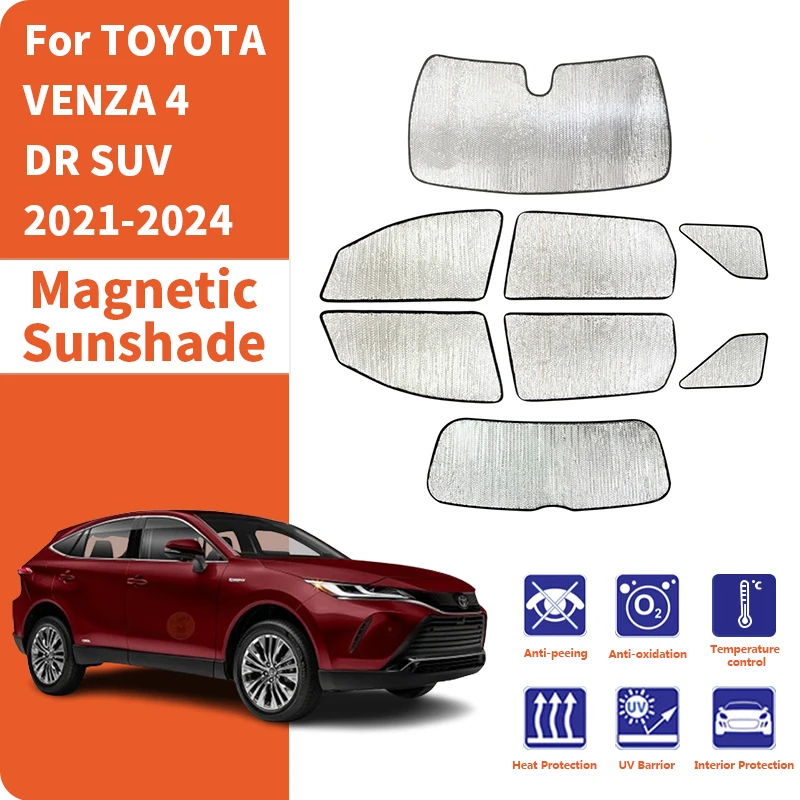 Custom Car Window Sunshade Anti-UV Car Sun Window Visors Sunshade Covers Accessories For TOYOTA VENZA 4 DR SUV 2021-2024