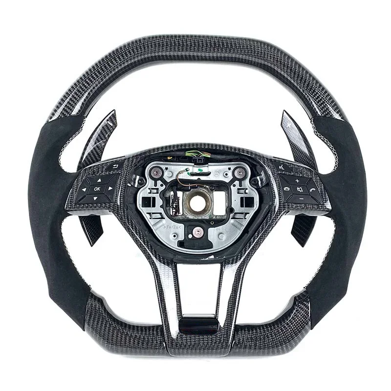 LED Carbon Fiber Steering Wheel Suitable For Mercedes-Benz A B C E-class GLK GLA CLA CLS GLE Old Models AMG