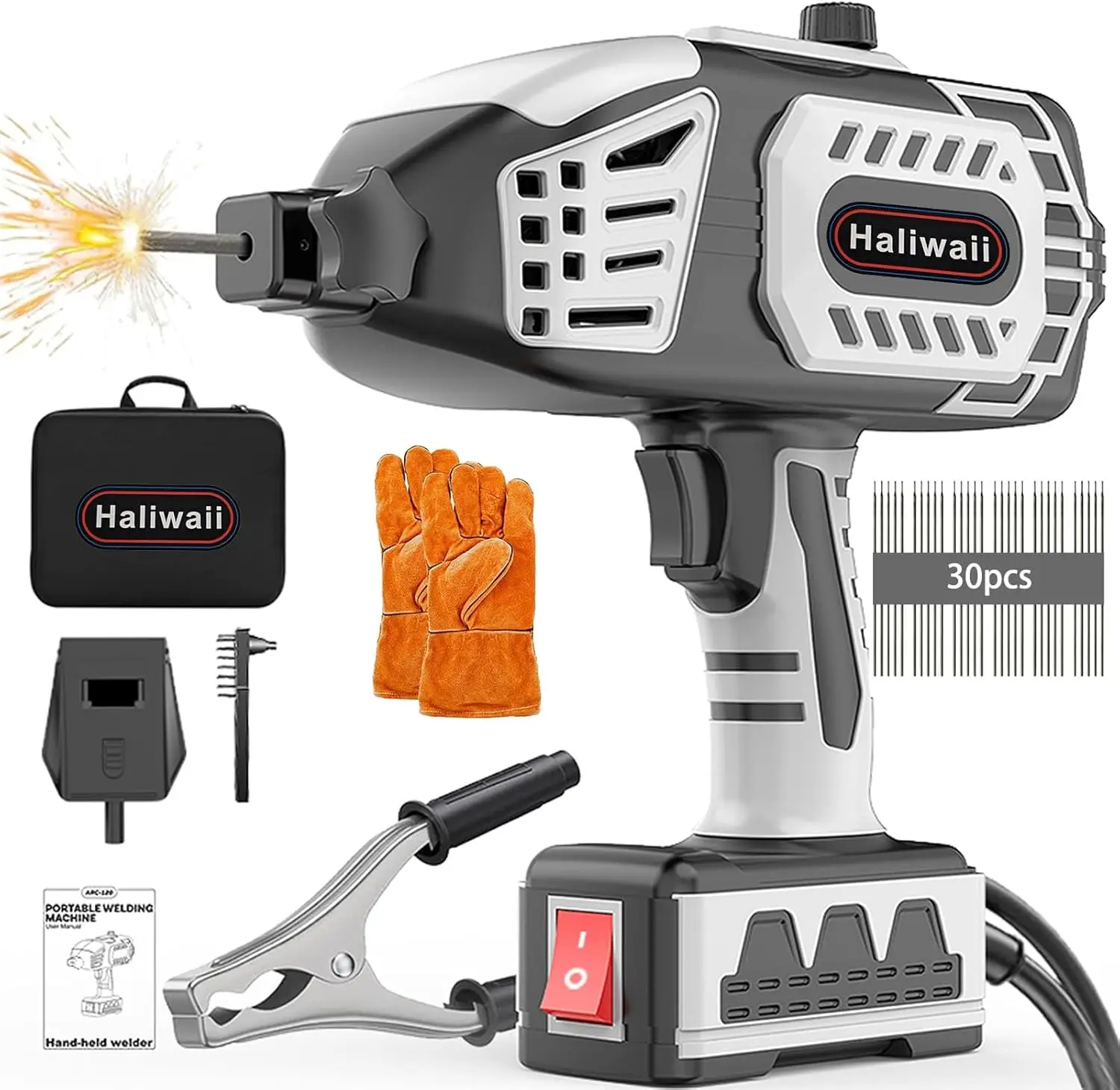 

Portable Welding Machine 120A Handheld IGBT Inverter with 5 Variable Current Adjustment for 3/32" Rods