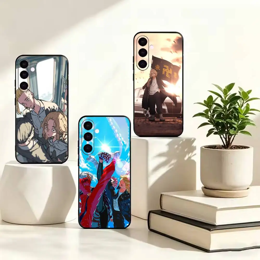 Anime T-Tokyo Revengers  Anti-drop Black Soft Silicone Case For Samsung Galaxy A73 A72 A71 A53 A52 A51