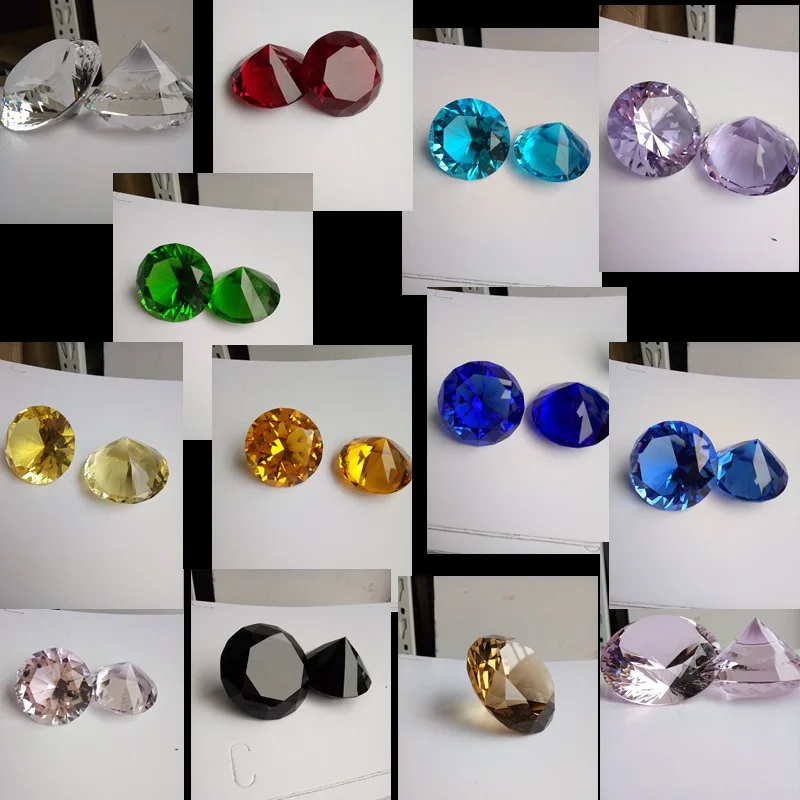 1PC Clear Crystal Big Glass Diamond Party Large Romantic Diamond Decoration Proposal Home Decoration Ornaments Crafts Gifts