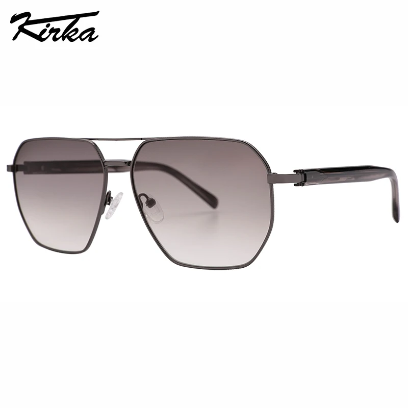 Kirka Oversized Polarized Double-Bridge Rectangle Frames Unisex UV400 Fishing/Climbing Sunglasses Male Eyewear Vacation S6002