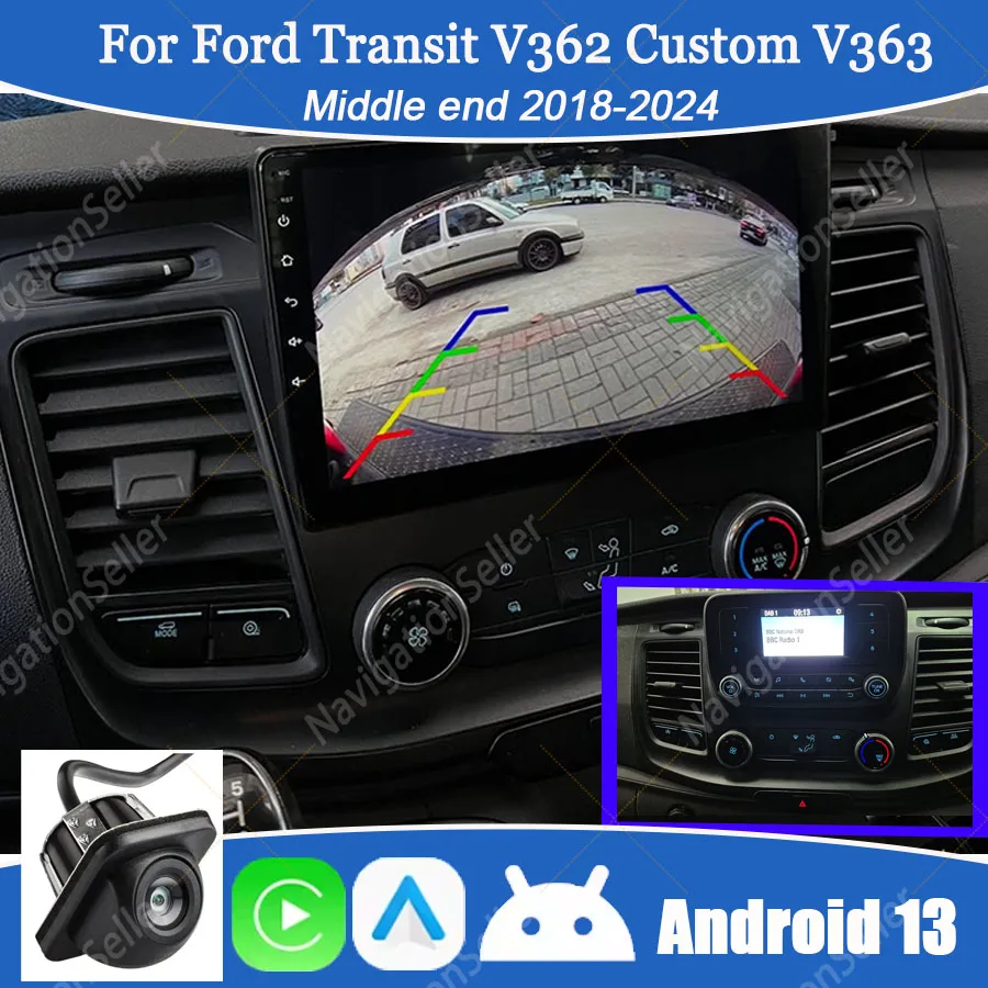 

Android Screen Caplay For Ford Transit Connect Custom 300 350 2019-2024 Auto Radio Multimedia Video Player Gps Navigation BT DSP