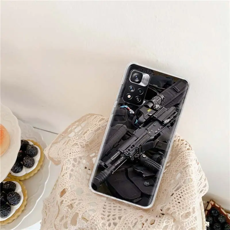 QG248-The Military Weapon Phone Case For Xiaomi Redmi Note 13 Pro + 5G 10 10A 10C 12 12C 9 9A 9C 9T 8 8A 7 7A 6 Pro S2 6A K40