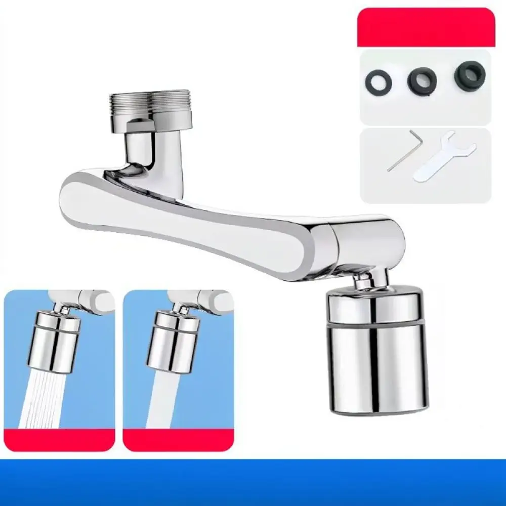 Robot Arm Faucet Aerator 1440 Degree Swivel Kitchen Sink Water Saving Extender Tap Nozzle Metal Adjustable Spray Head
