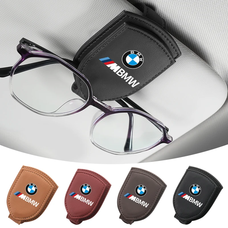 Car Sun Visor Glasses Box Sunglasses Clip Card Ticket Holder For BMW X3 X5 M5 M3 E46 E90 E60 F10 E39 F30 E36 G30 E87 E70 G20