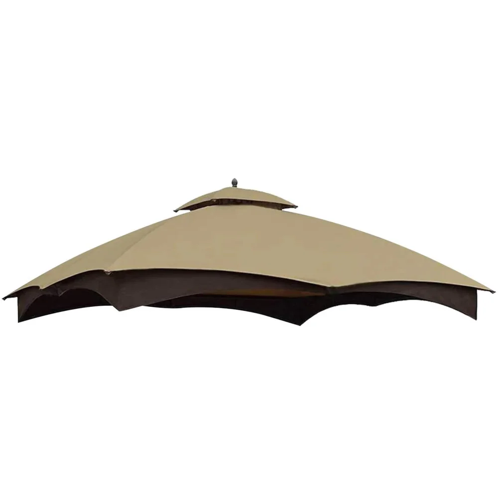 Replacement Canopy Top for Lowe's Allen Roth 10X12 Gazebo (Air Vent, Beige) - Top Only