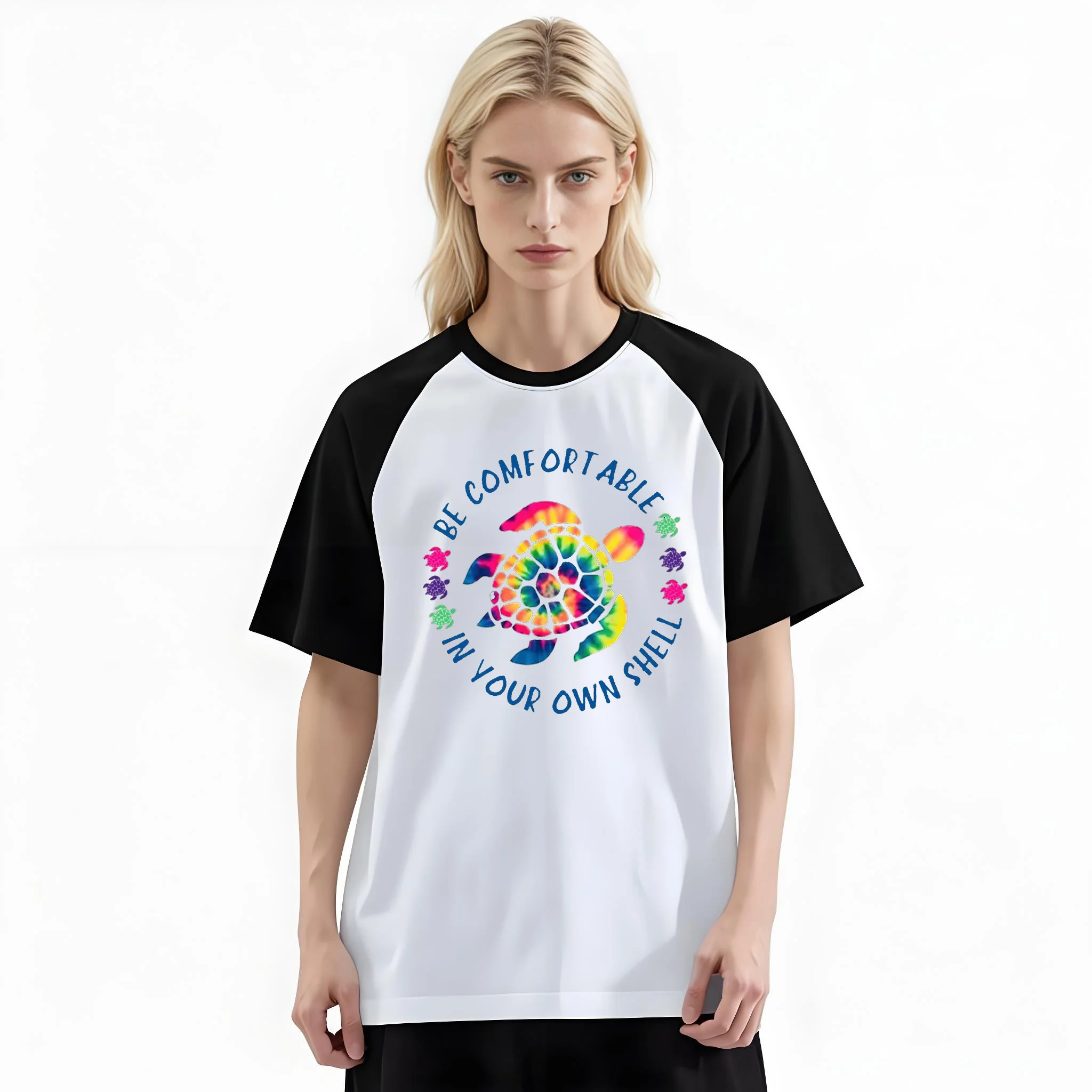 Women Fashion Quotes - Kadın Modası Raglan Kollu Tişört, Tie