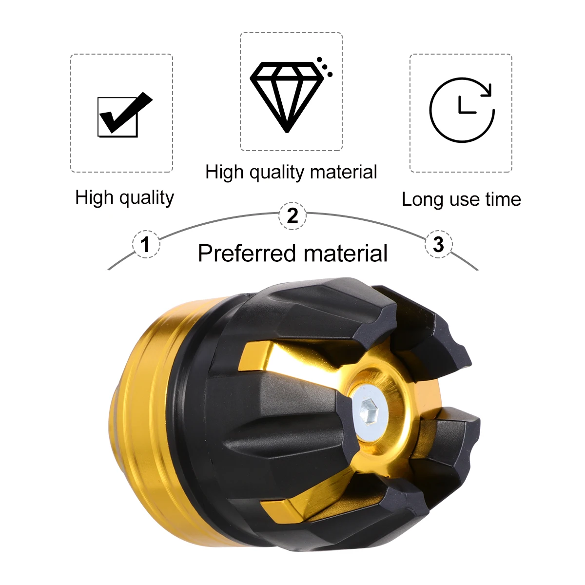 

Aluminum Alloy Anti Collision Cup Sturdy Durable High Temp Resistant Corrosion Proof Motorcycle Fork Cap Bike Wheel Accessory