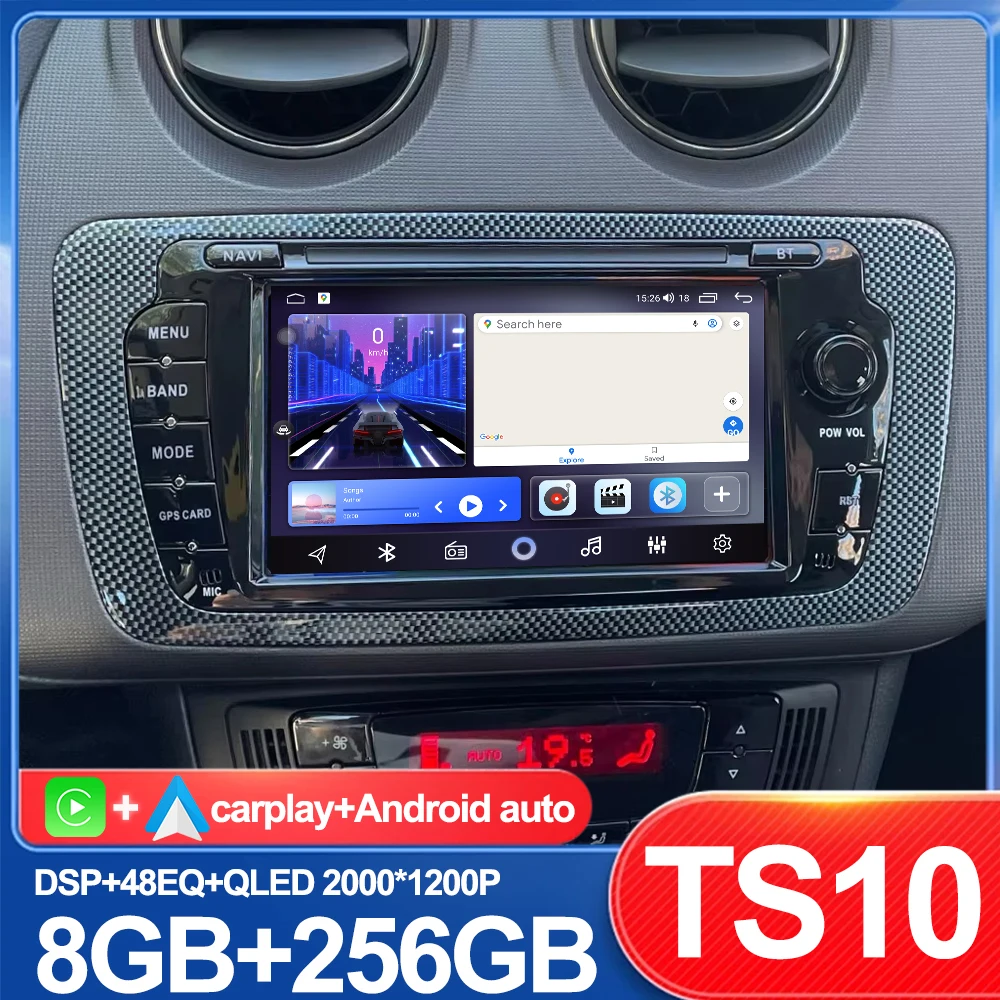 

7" Car Radio For Seat Ibiza 6j 2009 - 2013 Wireless CarPlay Android Auto Multimedia GPS Navigation 2din Head Unit Stereo 4G WiFi