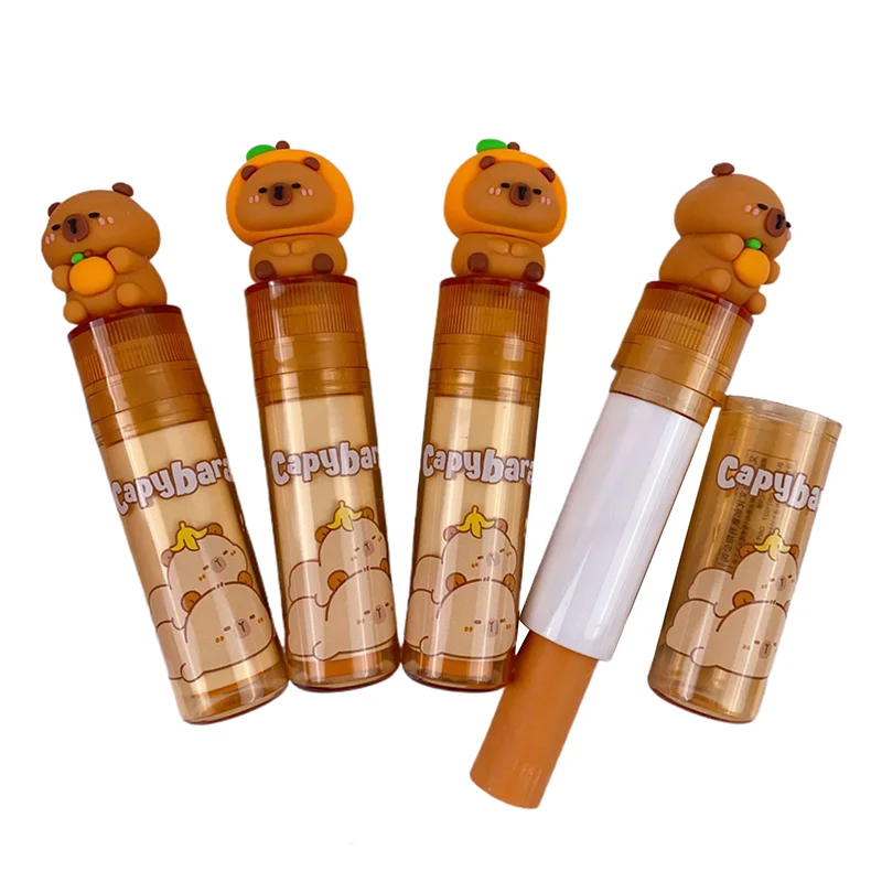 Gomme Capybara de dessin animé mignon, gomme en caoutchouc pour étudiants, gomme à rouge à lèvres créative, fournitures scolaires, papeterie pour étudiants, cadeaux de prix pour enfants