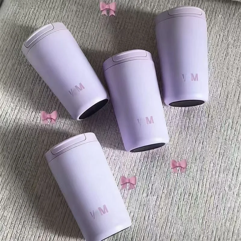 LOGO Picture 360ml Cute Baby students Insulated Stainless Steel Coffee Tumbler Reusable Iced Coffee Cup, Hot Coffee Travel Mug