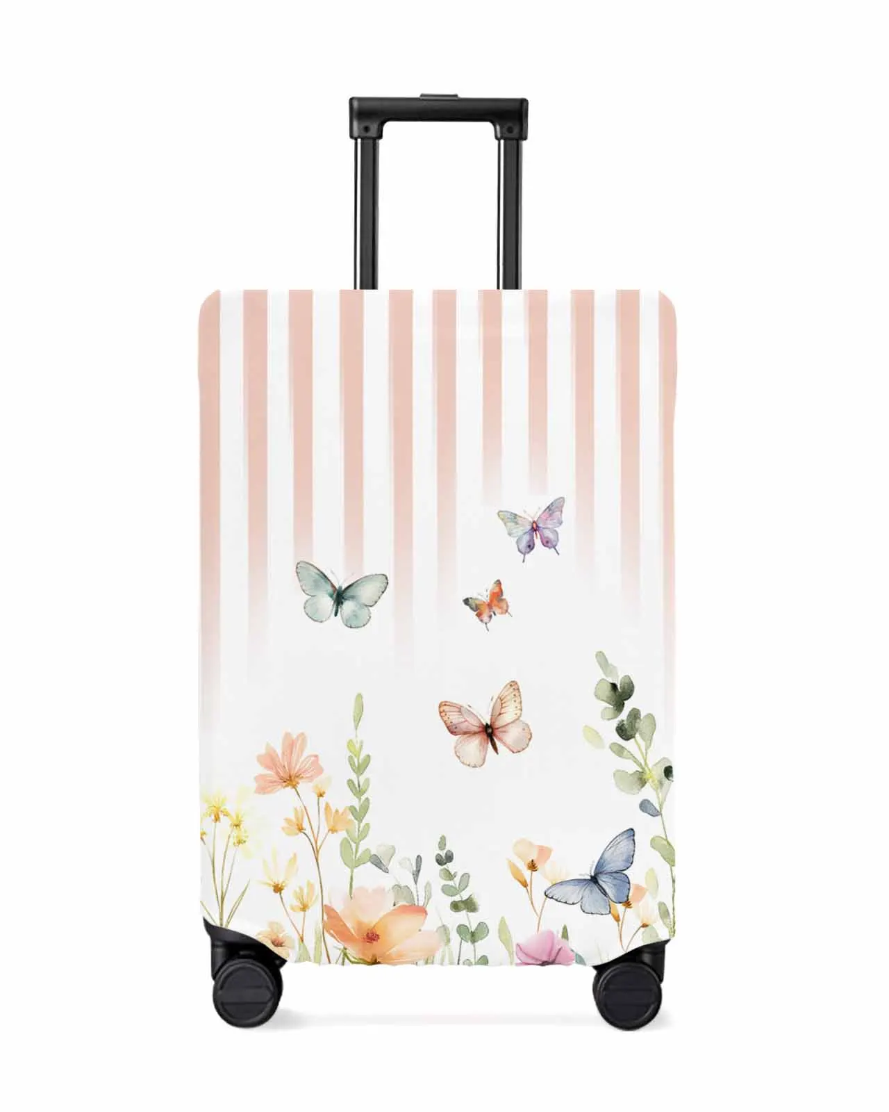 

Butterfly Line Flower Stretch Suitcase Protector Baggage Dust Case Cover For 18-32 Inch Travel