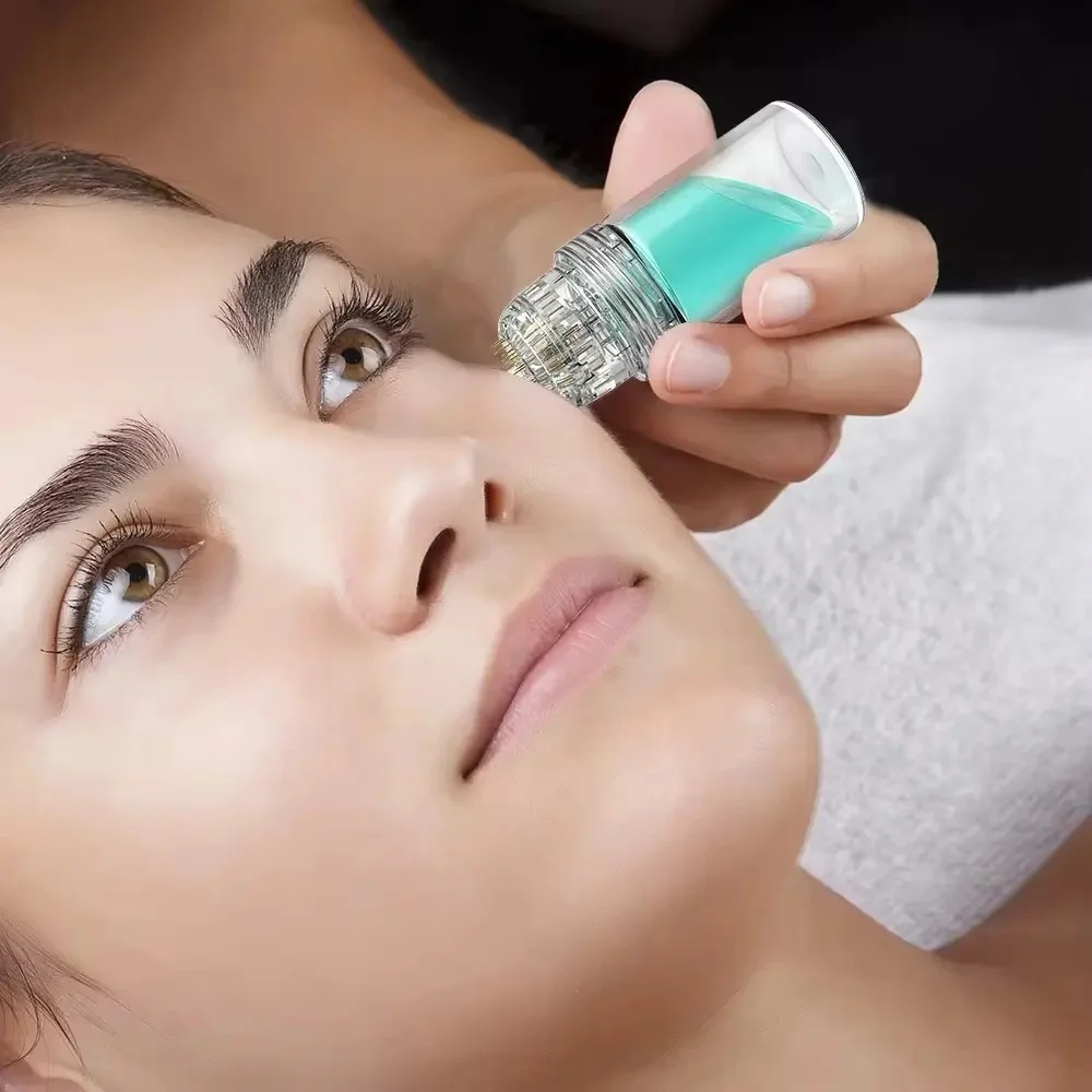 1 unidad de Derma Stamp H20 Gold de 20 pines de titanio para microagujas, herramientas de belleza y cuidado personal de la piel