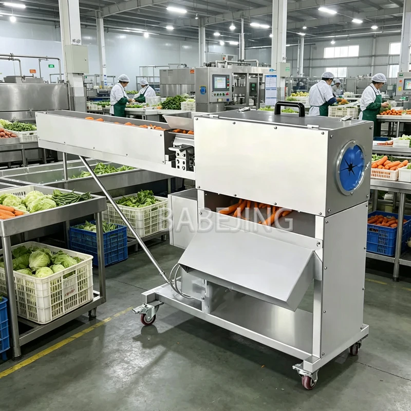 Industrial Fully Automatic Carrot Peeling Machine Commercial Grade Peeler for Efficient Vegetable Processing