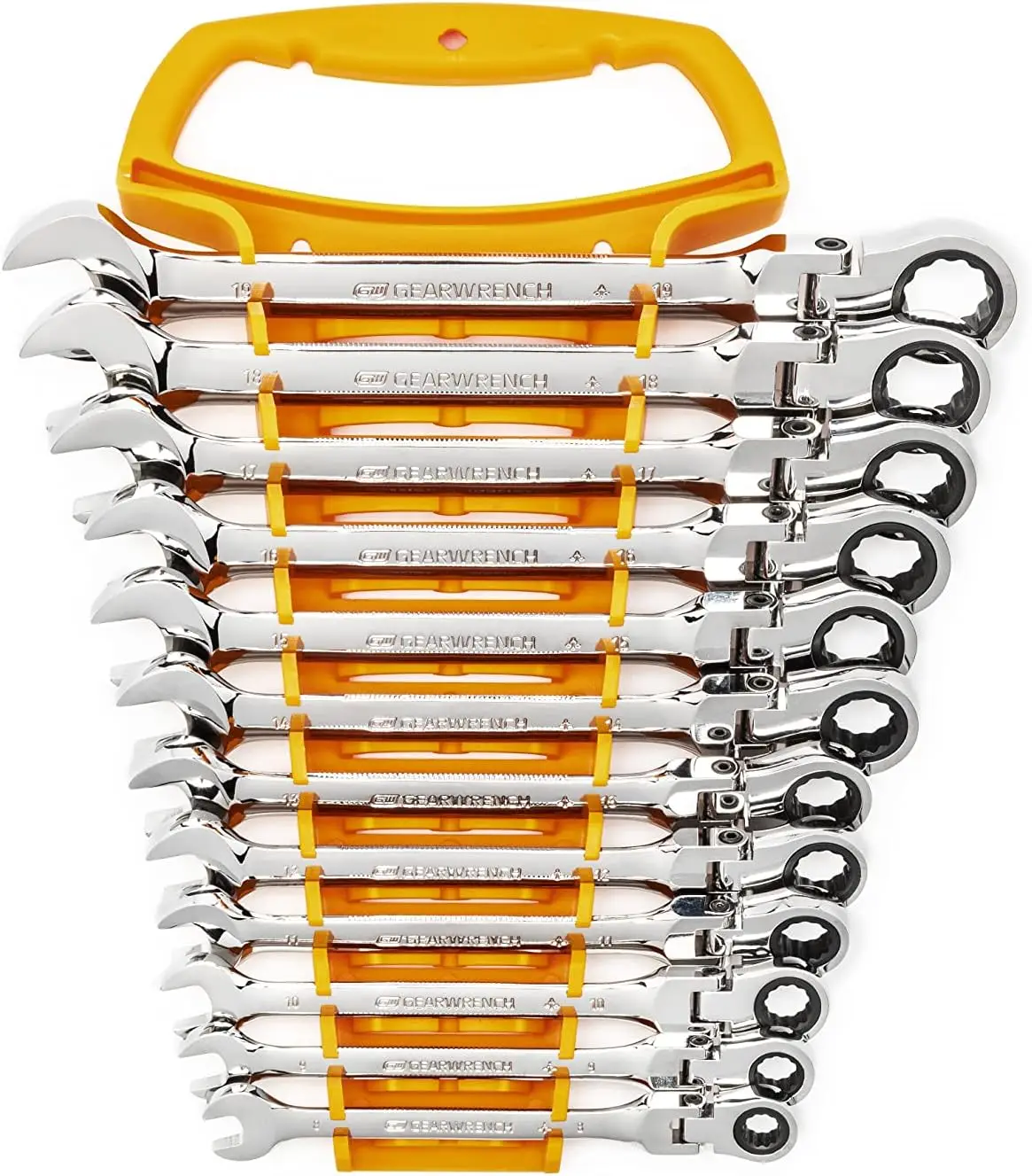 12 Piece Flex Head Ratcheting Combination Wrench Set | 12 Point | Metric | 9901D