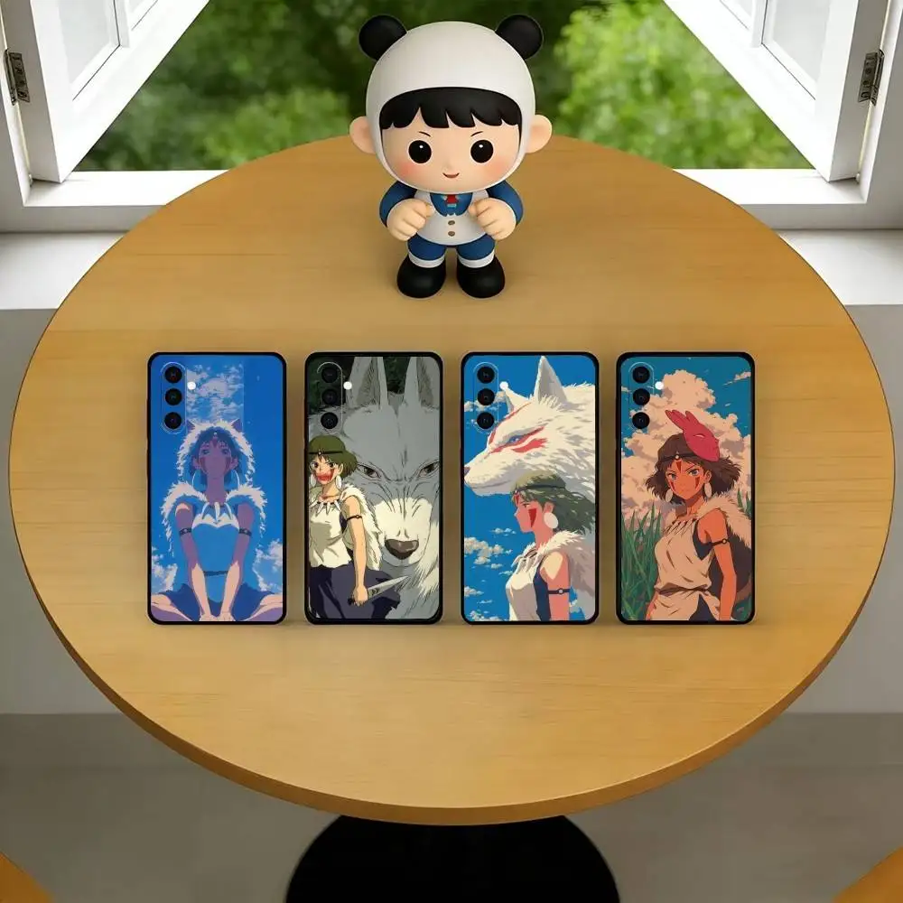 Princess Mononoke Phone Case For Samsung Galaxy A73,A72,A71,A70,A53,A52,A51,Soft Silicone Black Cover