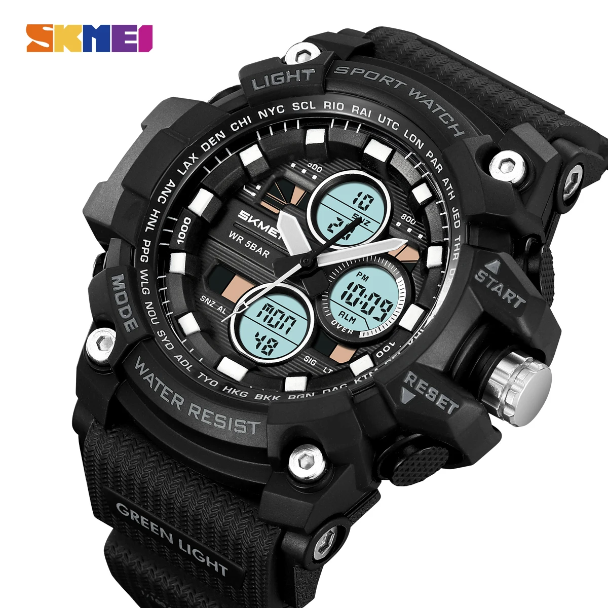 SKMEI Fashion Large Dial Digital Electronic Watch Outdoor Sports Watches For Men Waterproof Quartz Wristwatches Horloges Mannen