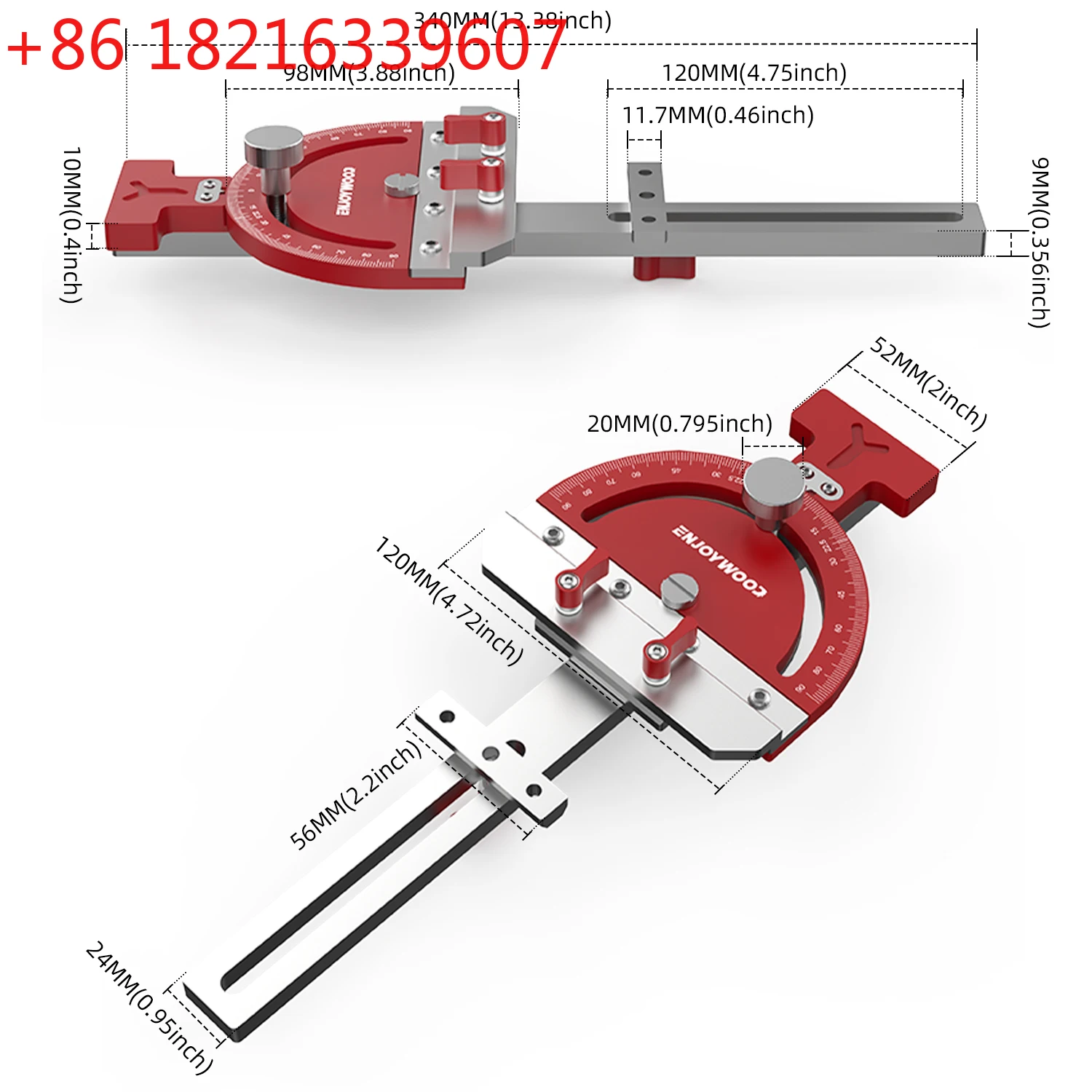 

Многоугольный регулируемый направляющий упор TAO для дисковых пил Makita, Festool, DeWalt, для прямого угла и ограничения по высоте