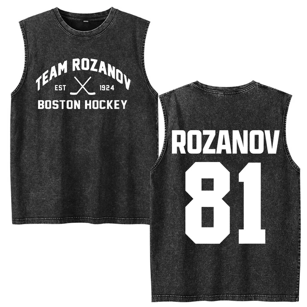 

Heated Rivalry Ilya Rozanov 81 Tank Tops T Shirts Men Women Clothing Fashion Oversized O-Neck Sleeveless Vest T-shirt Streetwear