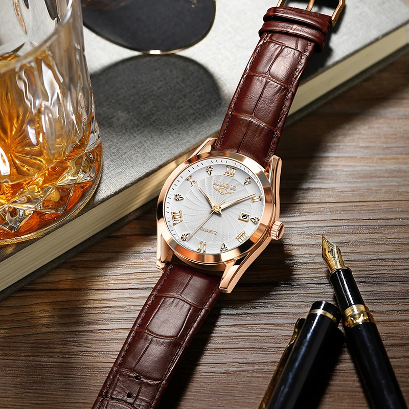 LIGE 2025 fashion men's watches top luxury sports simple calendar men's formal watches men's quartz clock Relogio Masculino+BOX