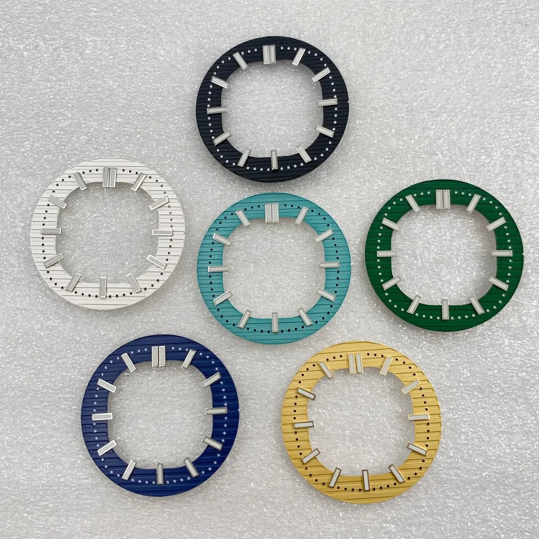 قرص NH38 معدل جديد مجوف نوتيلوس أخضر حرفي مضيء 30.5 ملم مناسب لآلات NH38 NH70 #2