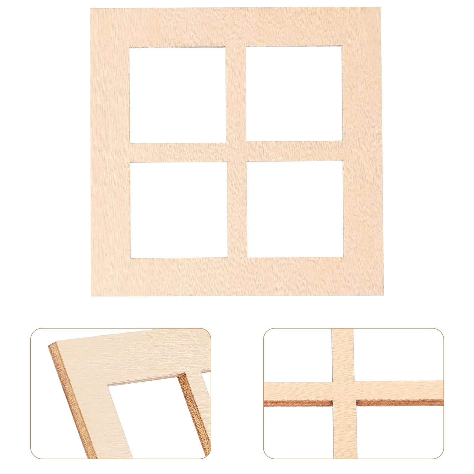 

10 Pcs House Decoration Accessories Tiny Window Furniture Homes Pretend Play Mini Model Wooden Child