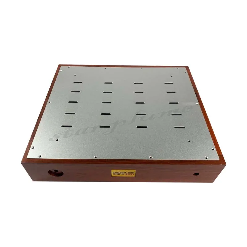 Mahogany Shell Tube Machine/Preamp/Class A Power Amplifier Chassis（400*340*70）DIY Chassis Shell Solid Wood Box Custom