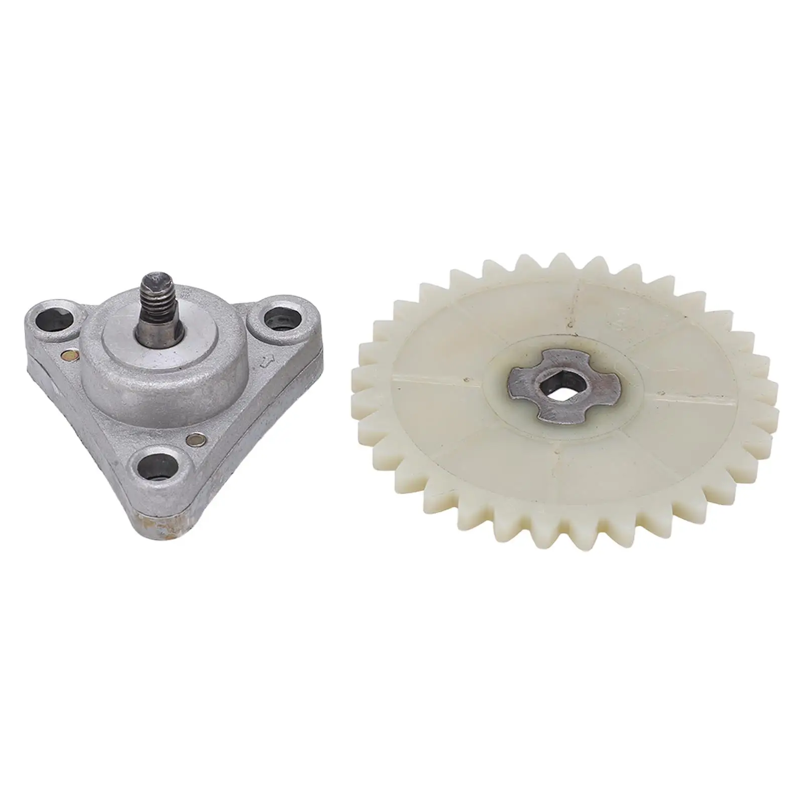 Motorcycle Oil Pump Assembly with Sprocket Silver Alloy Metal Universal for gy6 5 cc 139QMB Engine Car Accessories