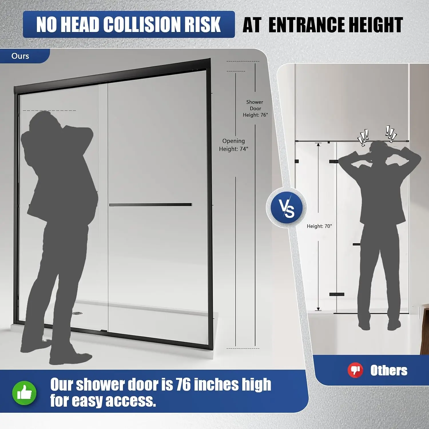 Glass Shower Door 54-60