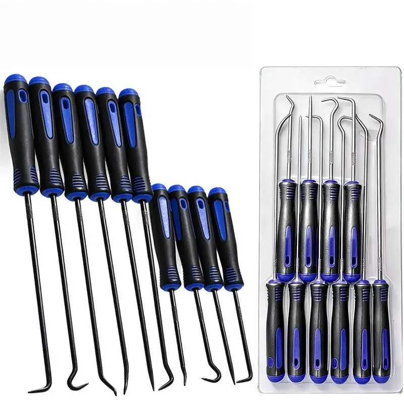 4/10Pcs High Hardness Mechanic Pick Hook Tool Set Rust Proof Maintenance Kit for Automotive Repair Hose Removing