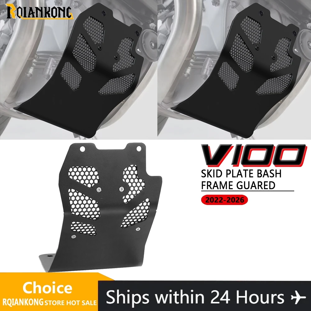 

Motorcycles Skid Plate Bash Frame Guard Cover Engine Guards For Moto Guzzi V100 / Mandello V100 S 2022 2023 2024 2025 2026