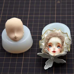 Silicone 3D Human Body Mold, Polymer Clay Figure, DIY Animation Cartoon Character, Face Making