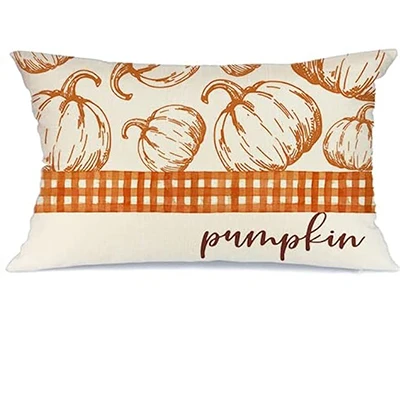 Fall pillowcase decoration pumpkin maple leaf pillow decoration throw pillow Thanksgiving decoration cushion cover40X60cm