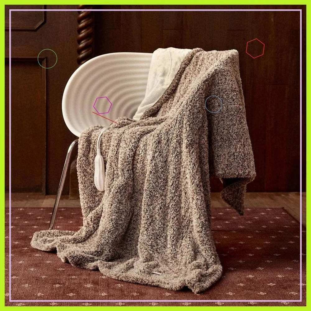 

Electric Heated Throw Blanket 50x60 Inches, 5 Heat Levels, Auto Shut-Off, Machine Washable with Safety Certifications