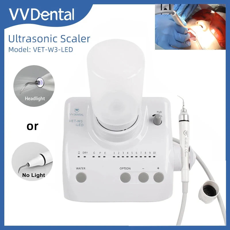 VVDental – détartreur ultrasonique avec lumière LED, pour enlever la Plaque dentaire, nettoyage du calcul, outils de blanchiment des dents pour la dentisterie
