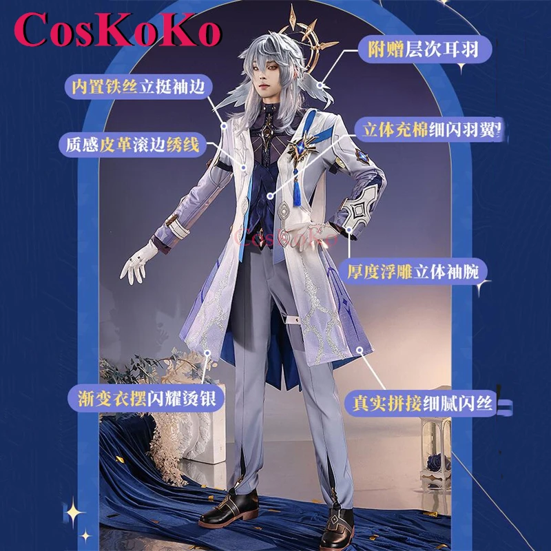 CosKoKo Sunday Cosplay Game Honkai: Star Rail Costume Fashion Handsome Combat Uniforms Halloween Party Role Play Clothing S-XL