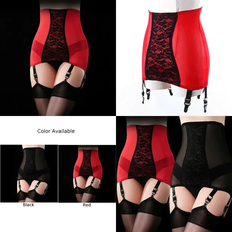 High Waist Women Garter Belt One Piece Ultra Thin Summer Adjustable Buckle Girdle Shapewear Seamless Leg Slimming Body Shaper